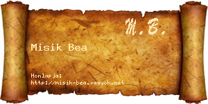 Misik Bea névjegykártya